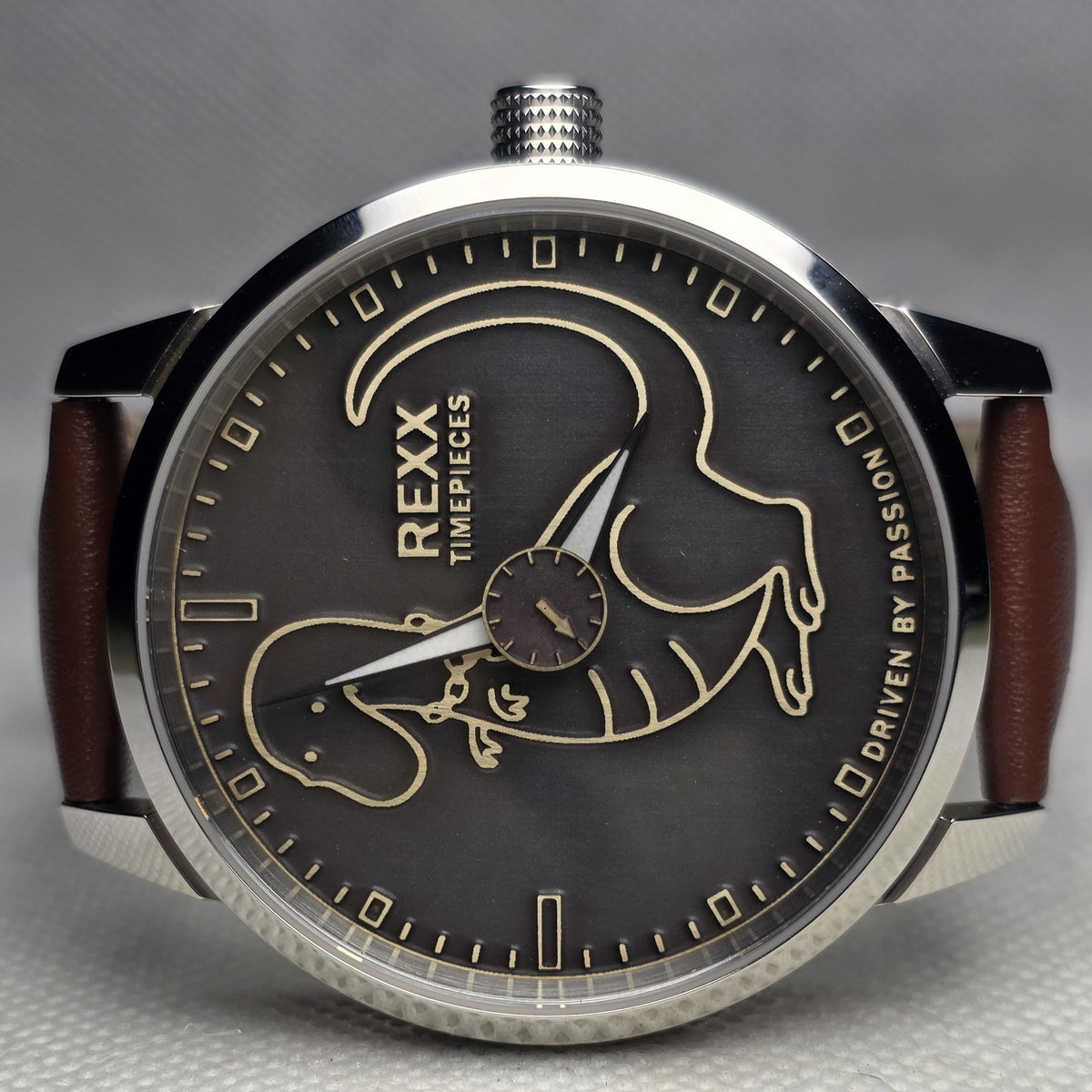 REXX Signature Piece 42mm dinosaur automatic watch, front view